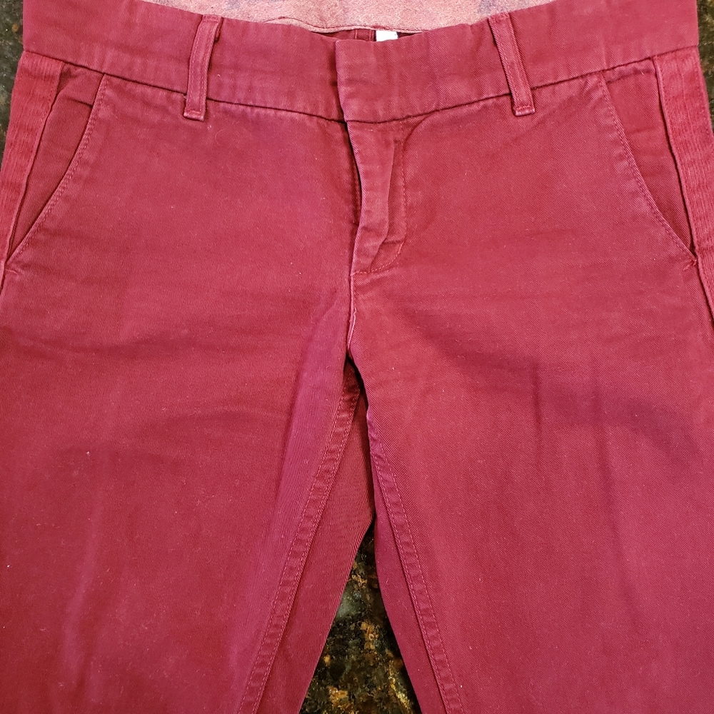 Juicy Couture Burgundy Red Cotton Pants